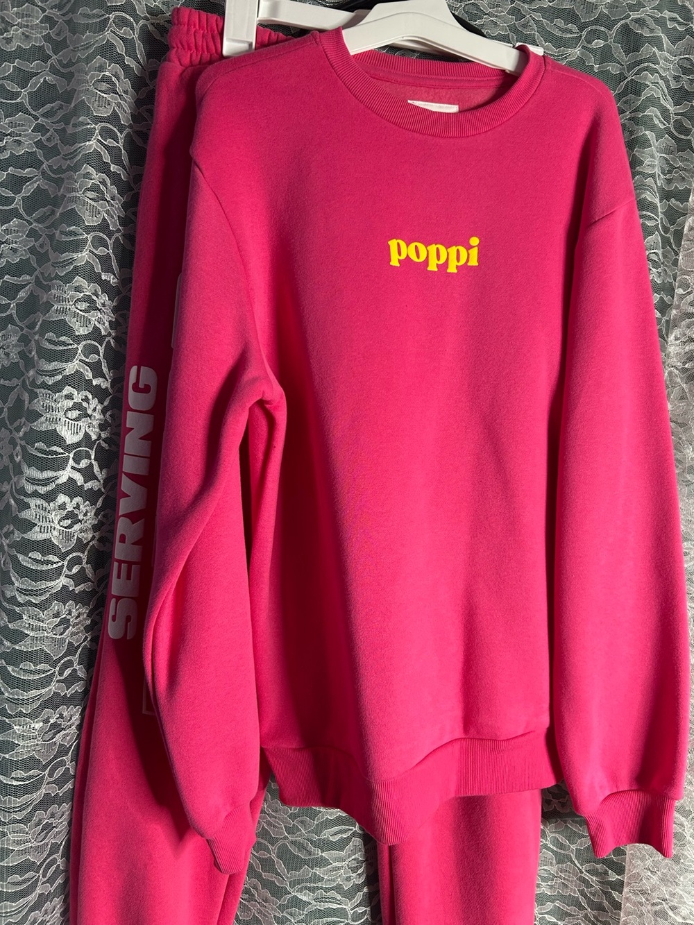 Poppi Soda x Target Pink Tracksuit Merch Crewneck Sweater and Sweatpants